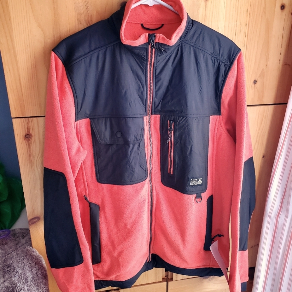 Mountain Hardwear NWT Men's Orange & Black First Tracks Fleece Jacket Medium